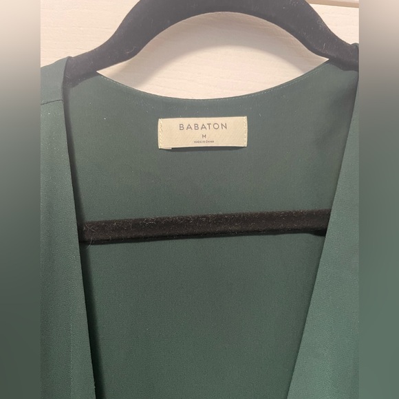 Aritzia Babaton Midi Wrap Dress Emerald Green, Size M - Picture 4 of 6